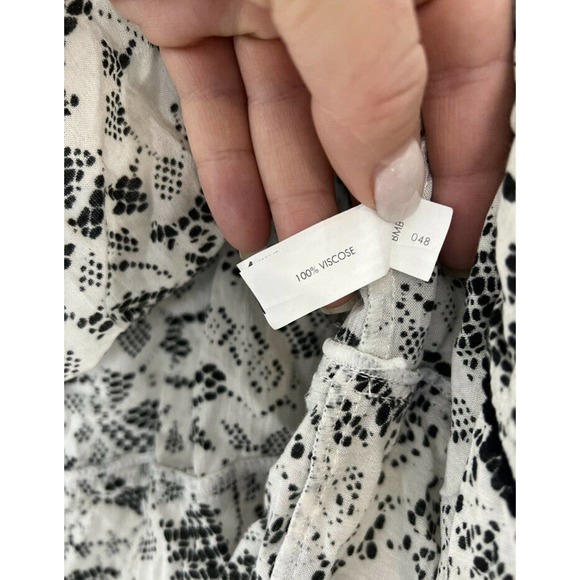 Poupette St Barth Eva V Print Mini Blouse one size MSRP $235 - Picture 3 of 9